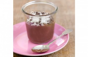 Pudim de chocolate com sementes de chia (c) direitos reservados